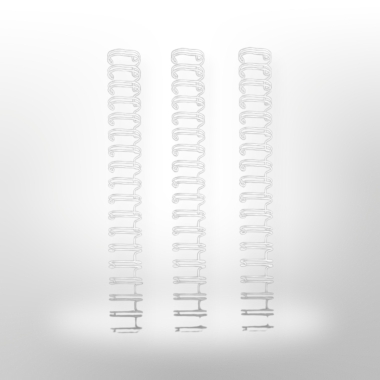 WireBind mm 14 - 9/16”- passo 3:1 - white (100 pzi) - da 101 a 120 fogli da