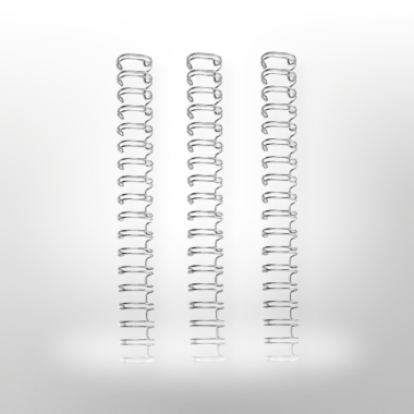 WireBind mm 6 - 1/4”- passo 3:1 - silver(100 pzi) - da 11 a 20 fogli da 70gr