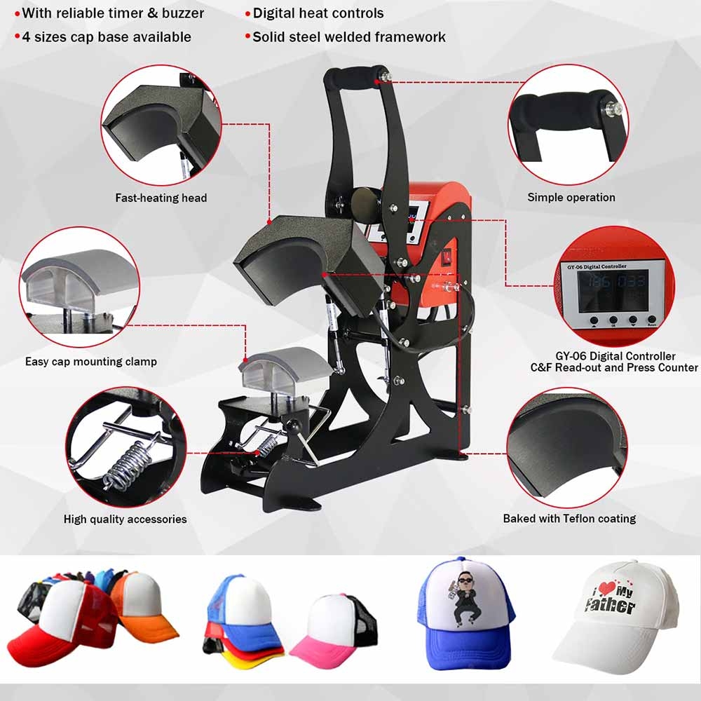 Termopressa professionale per cappellini